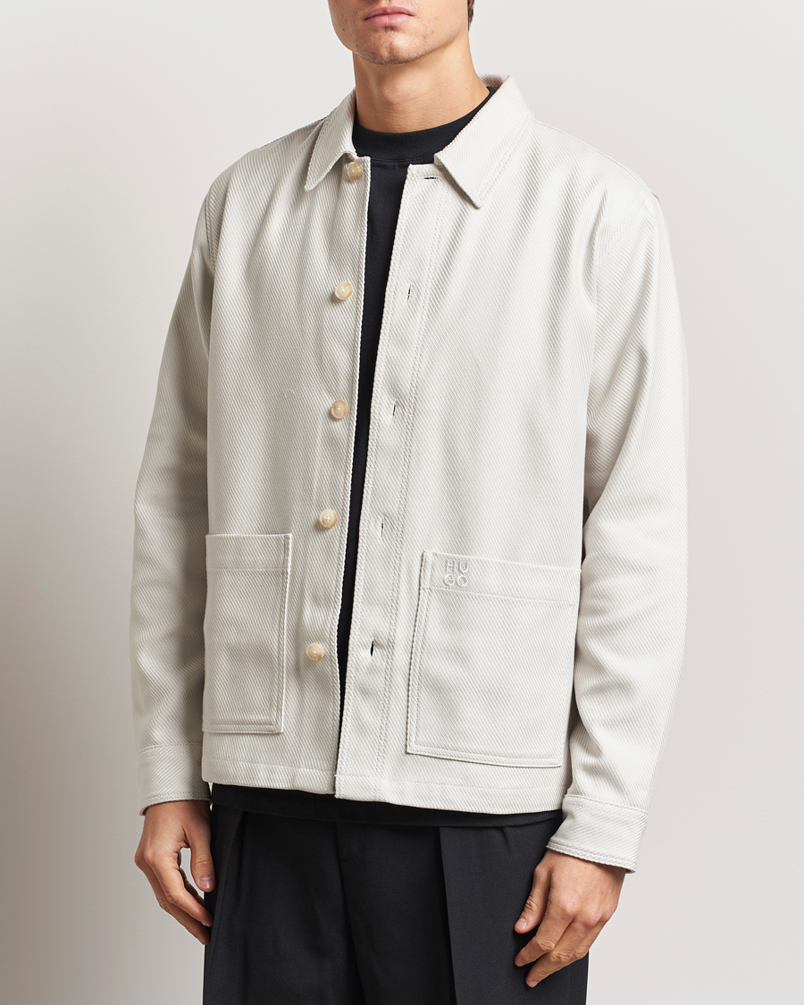 Herr | Skjortor | HUGO | Ekrel Overshirt Off White