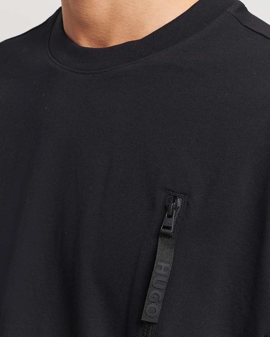 Herr | T-Shirts | HUGO | Dibtechti Crew Neck T-Shirt Black