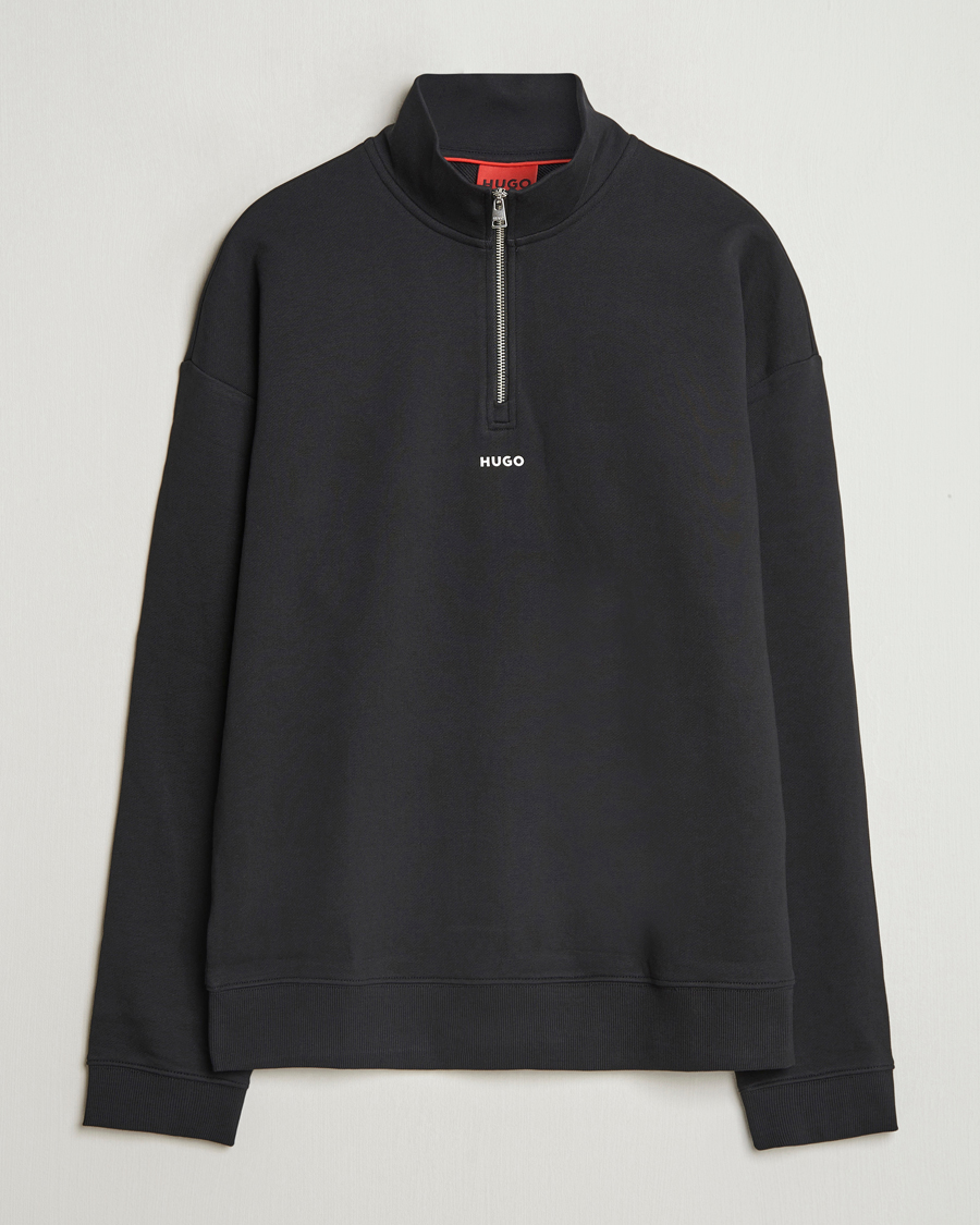 Herr | Tröjor | HUGO | Durty Half Zip Sweatshirt Black