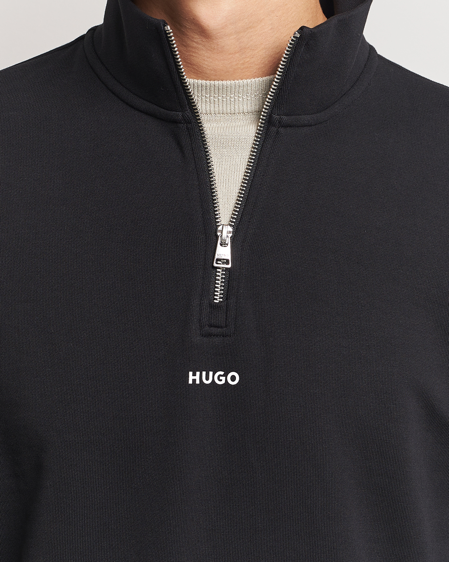 Herr | Tröjor | HUGO | Durty Half Zip Sweatshirt Black