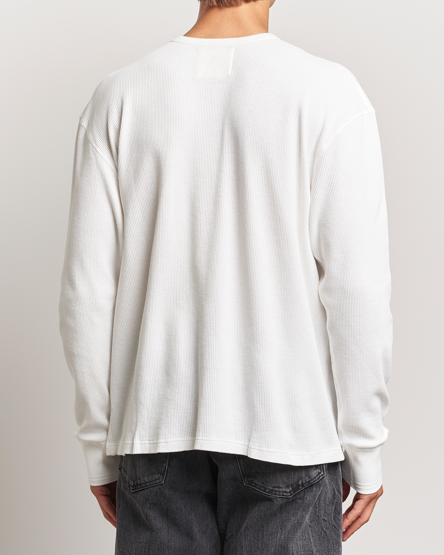 Herr | Tröjor | Jeanerica | Jean Waflle Texture Sweater Natural White