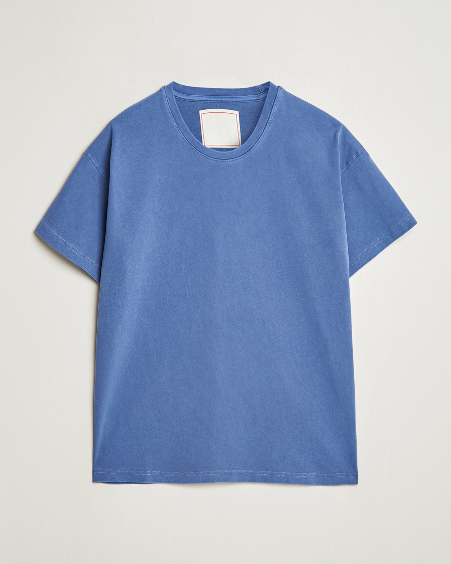 Herr | T-Shirts | Jeanerica | Ruben Crew Neck T-Shirt Washed Adriatic Blue