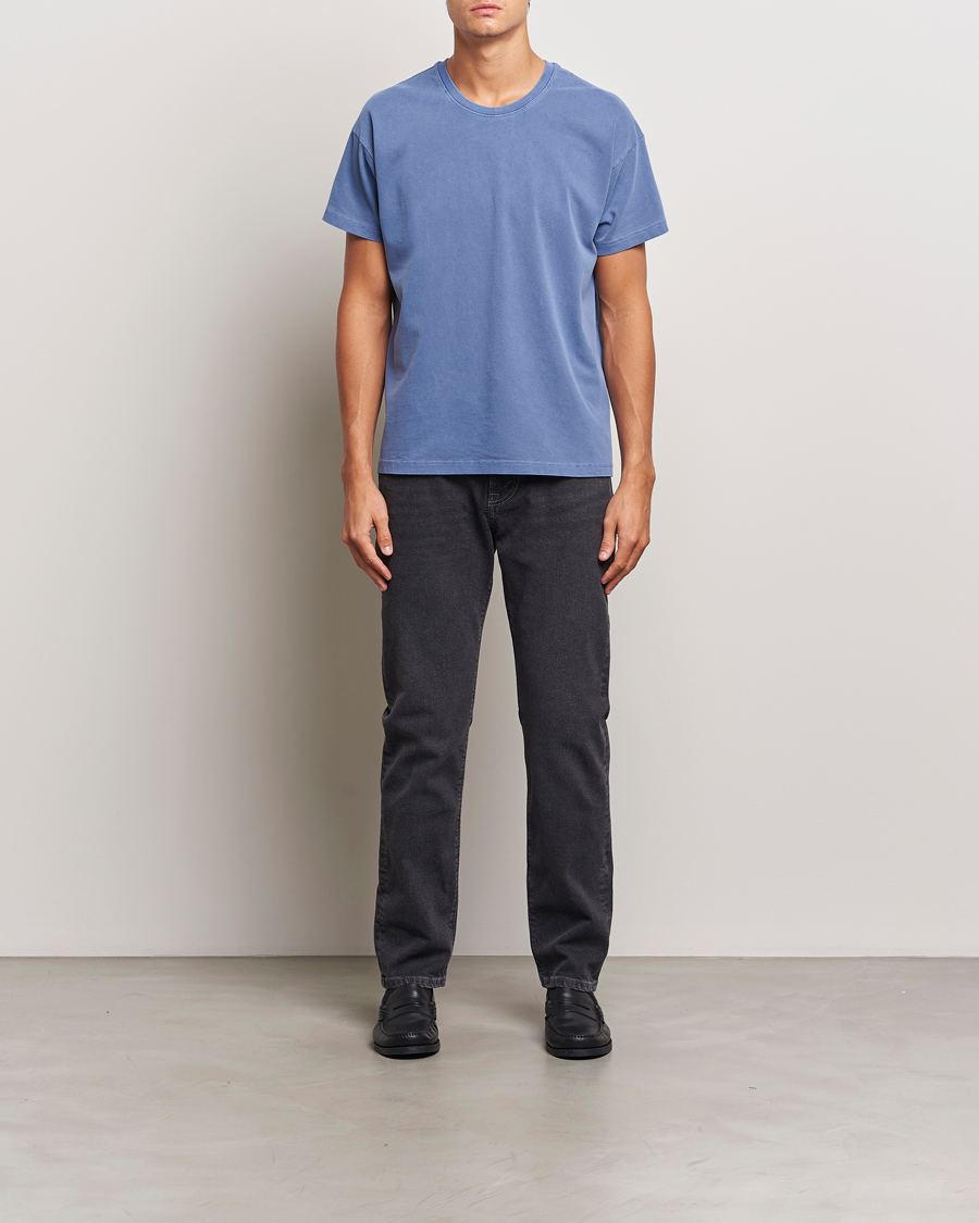 Herr | T-Shirts | Jeanerica | Ruben Crew Neck T-Shirt Washed Adriatic Blue