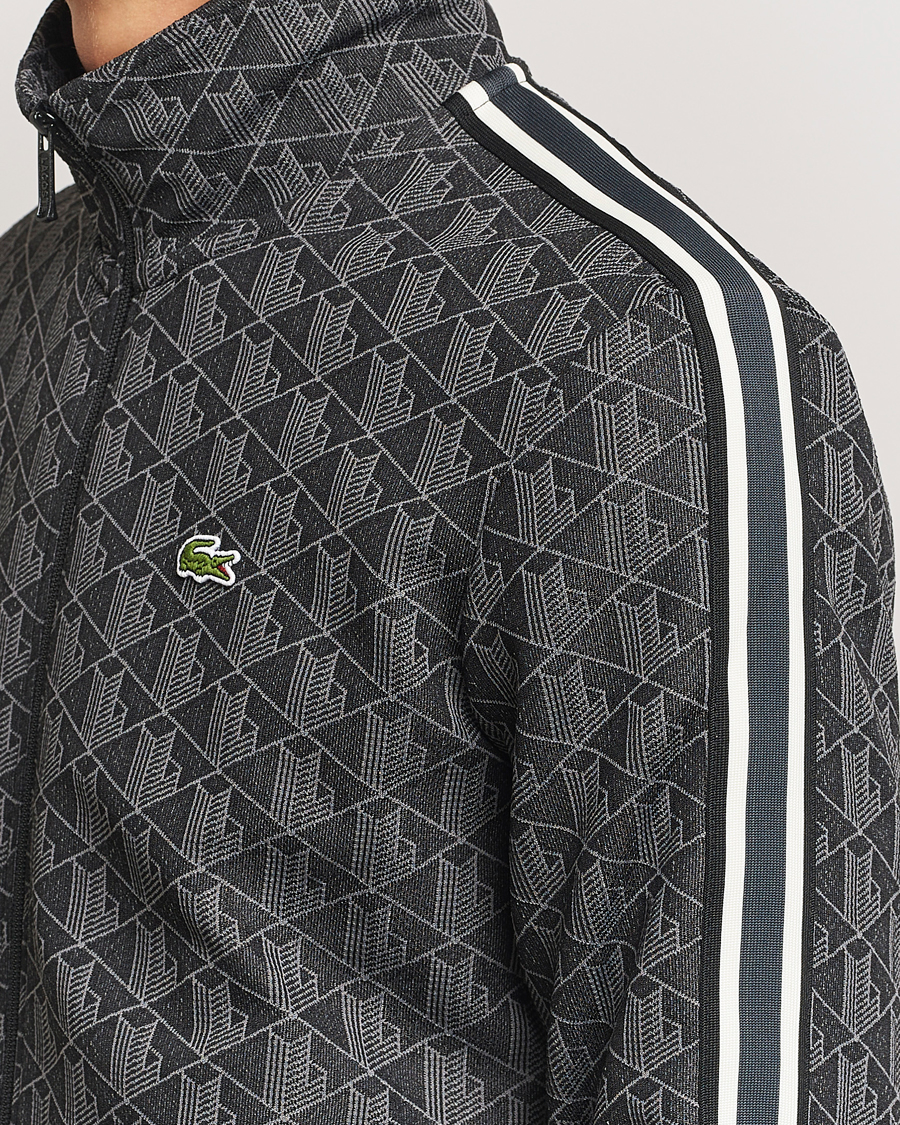 Herr | Tröjor | Lacoste | Monogram Full Zip Track Jacket Black/Graphite