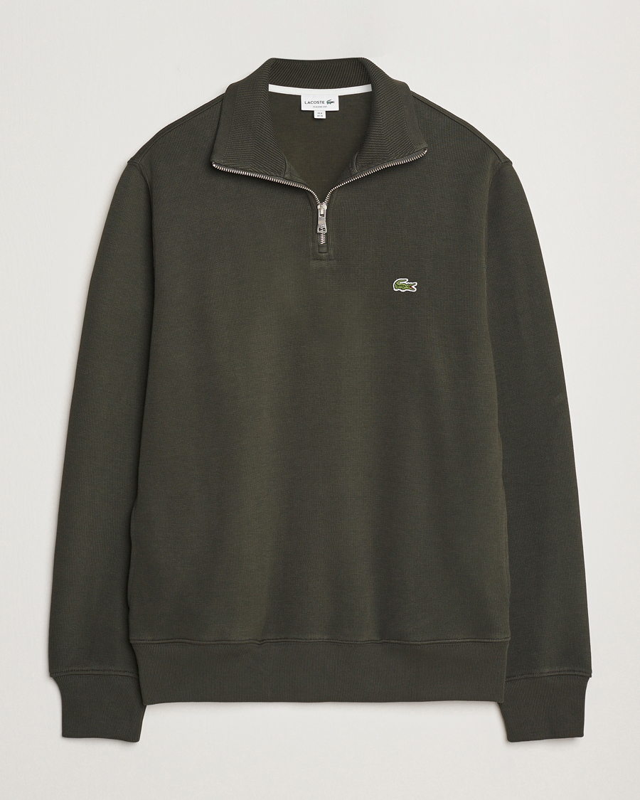 Herr | Tröjor | Lacoste | Rib Interlock Half Zip Sapwood