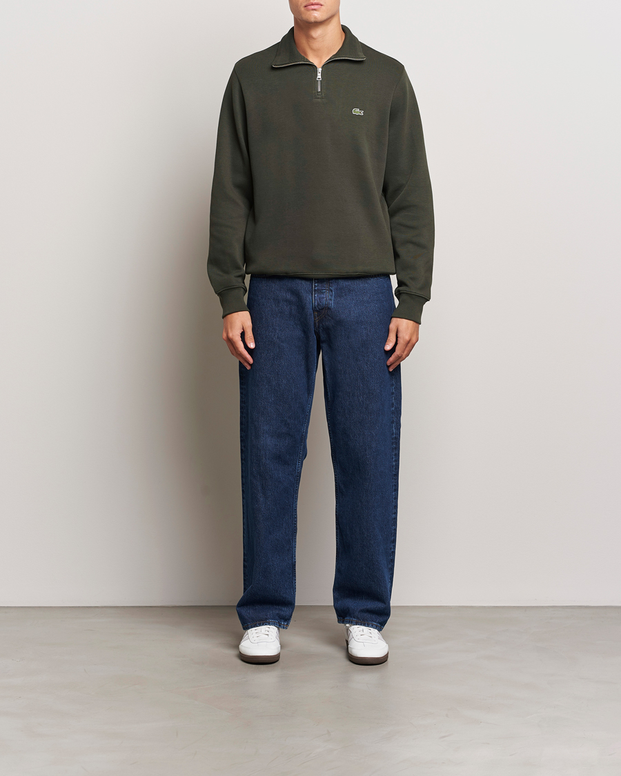 Herr | Tröjor | Lacoste | Rib Interlock Half Zip Sapwood