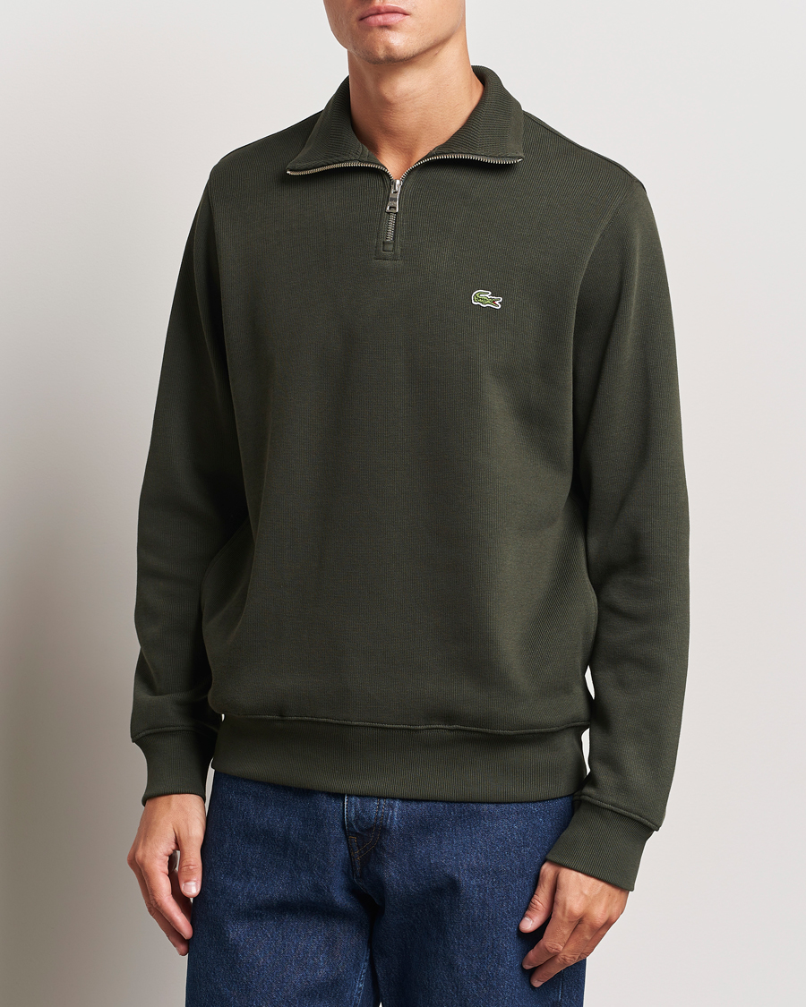 Herr | Tröjor | Lacoste | Rib Interlock Half Zip Sapwood