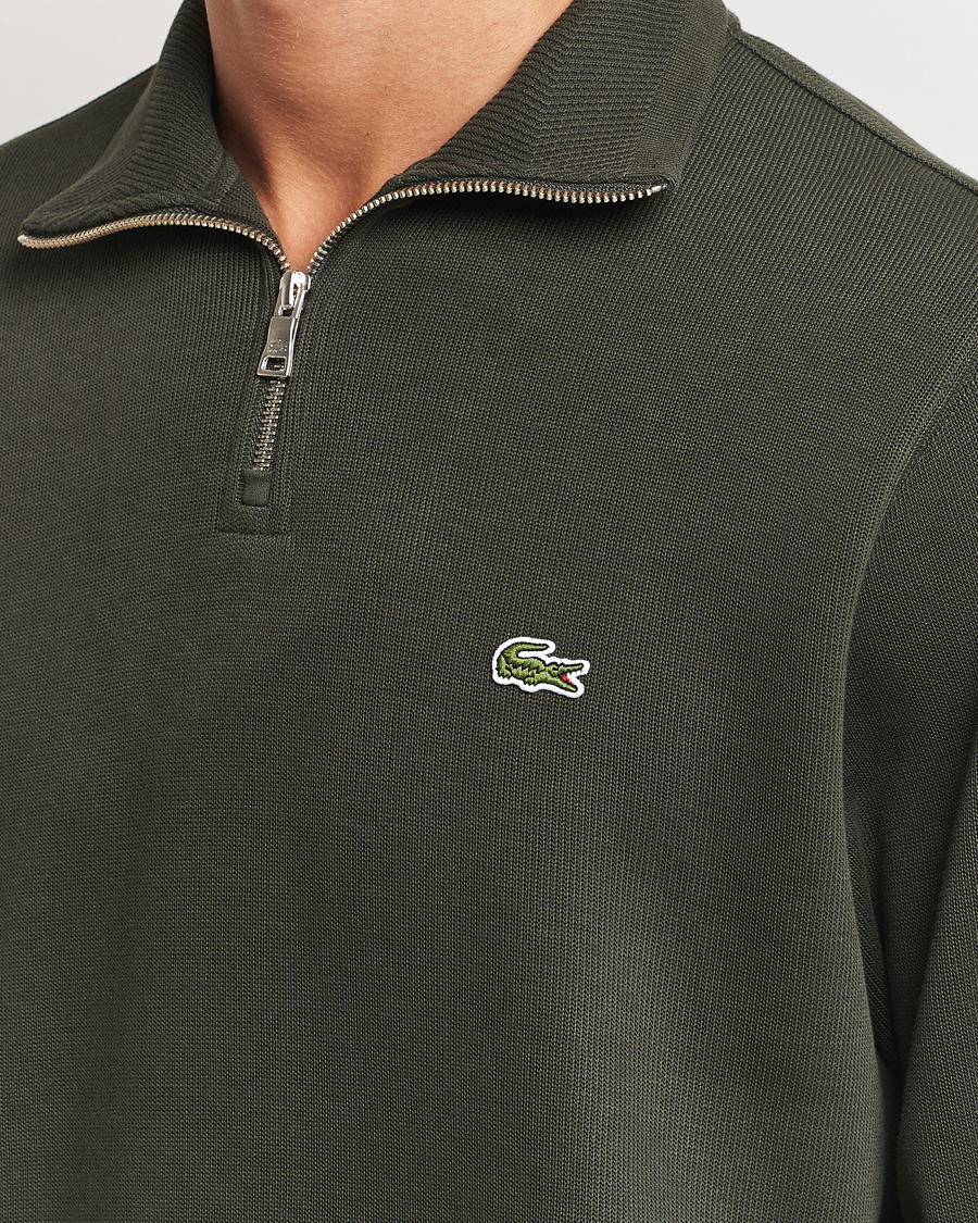 Herr | Tröjor | Lacoste | Rib Interlock Half Zip Sapwood