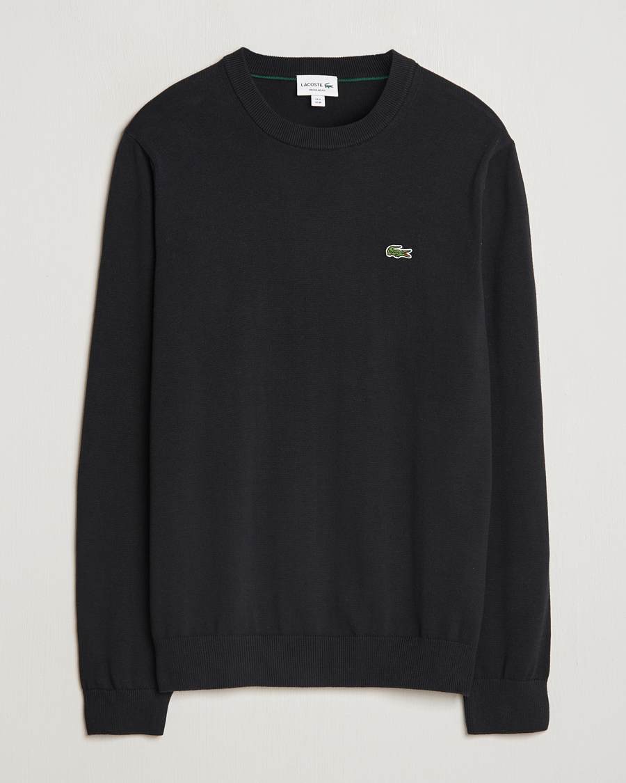 Herr | Tröjor | Lacoste | Cotton Knitted Sweater Black