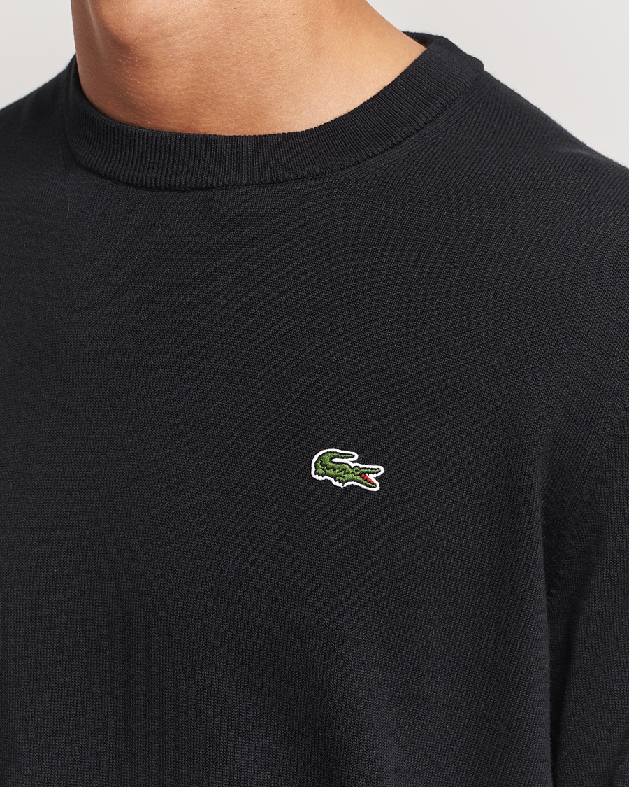 Herr | Tröjor | Lacoste | Cotton Knitted Sweater Black