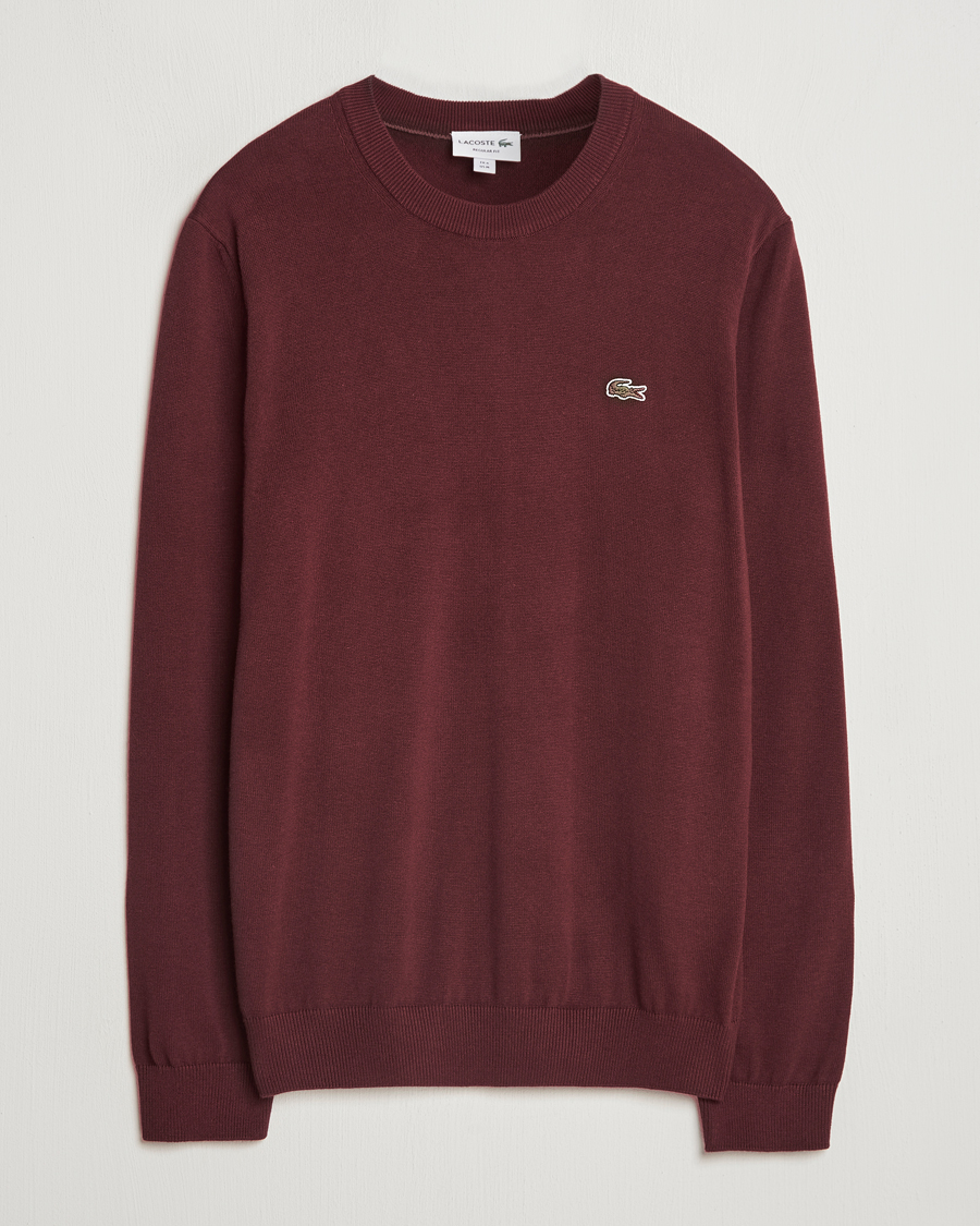 Herr | Tröjor | Lacoste | Cotton Knitted Sweater Espresso