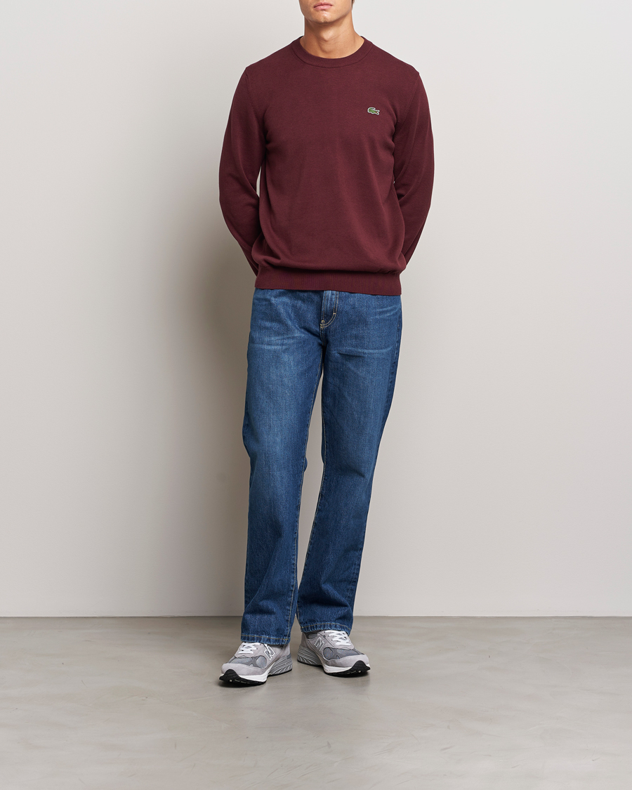 Herr | Tröjor | Lacoste | Cotton Knitted Sweater Espresso