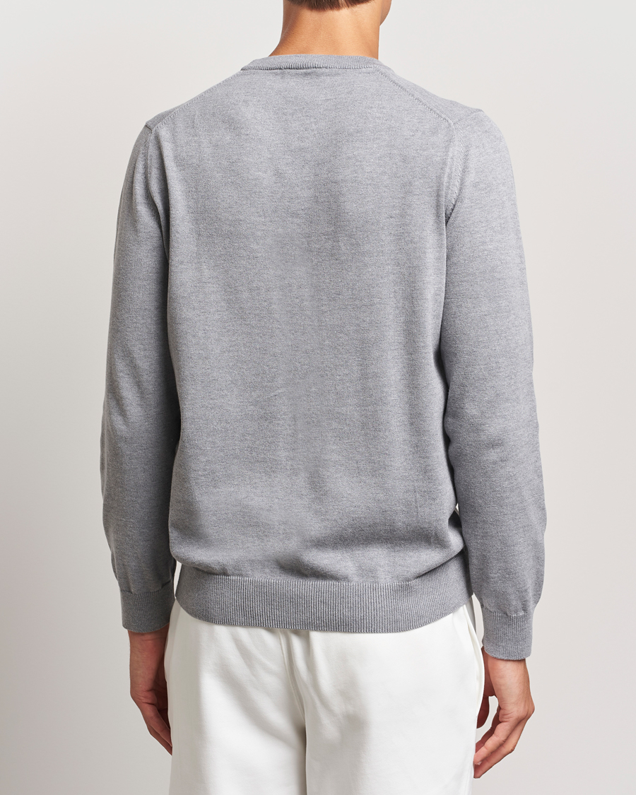 Herr | Tröjor | Lacoste | Cotton Knitted Sweater Silver Chine