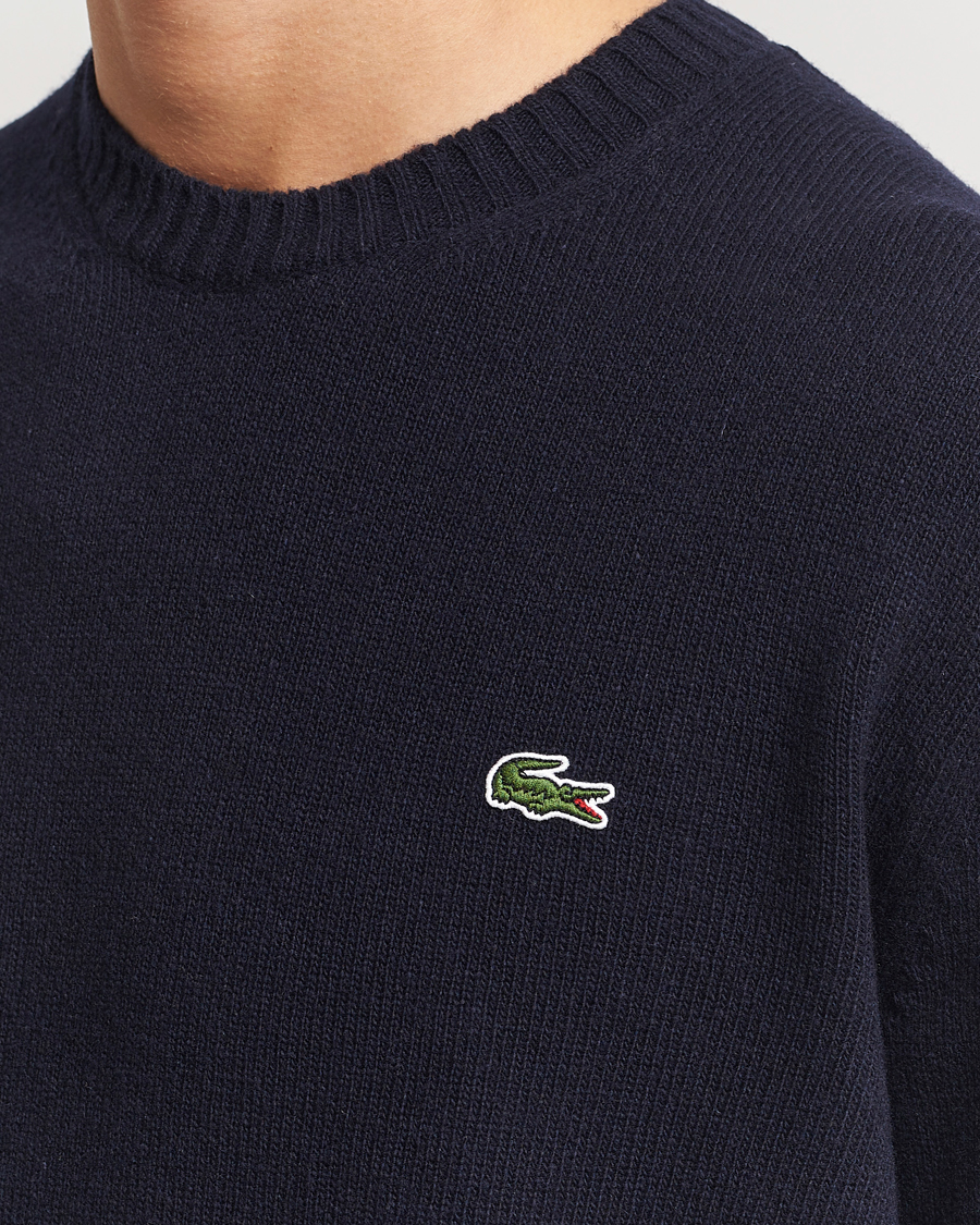 Herr | Tröjor | Lacoste | Carded Wool Crew Neck Navy