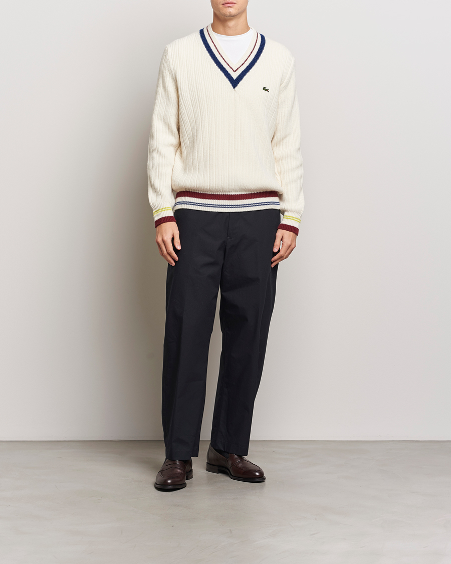 Herr | Tröjor | Lacoste | Retro Tennis Wool V-Neck Lapland