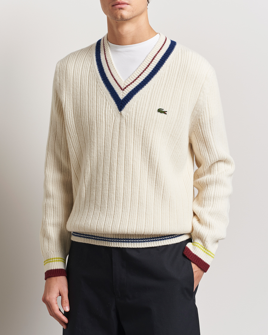 Herr | Tröjor | Lacoste | Retro Tennis Wool V-Neck Lapland