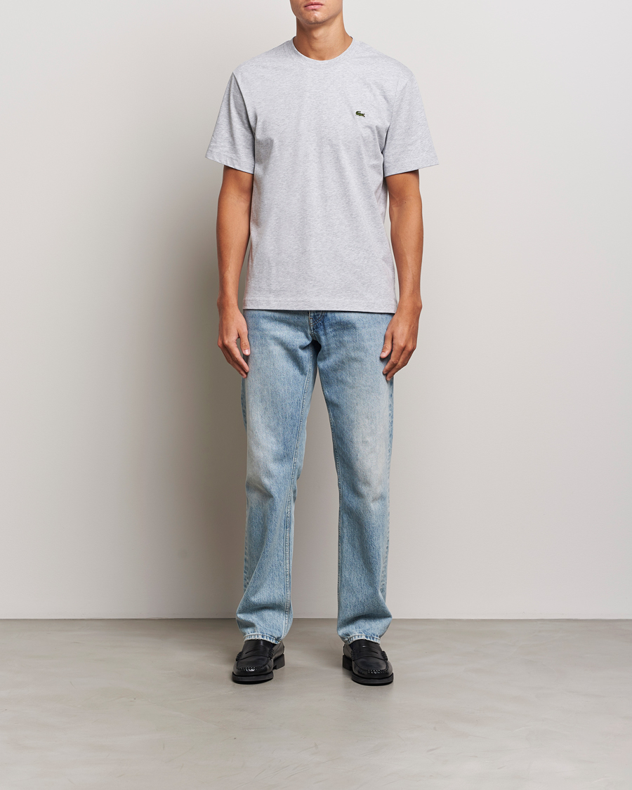 Herr | T-Shirts | Lacoste | Crew Neck T-Shirt Silver Chine