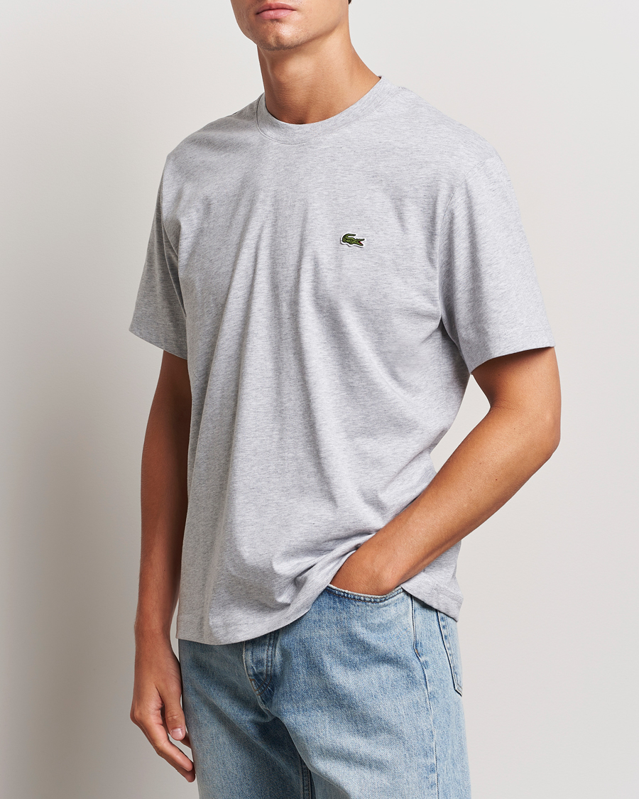Herr | T-Shirts | Lacoste | Crew Neck T-Shirt Silver Chine