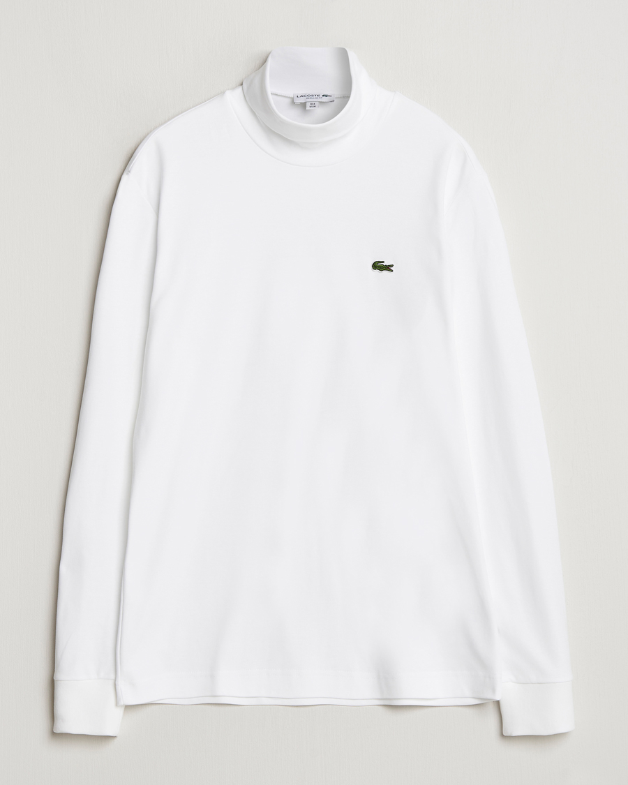 Herr | Tröjor | Lacoste | Interlock Cotton Rollneck White