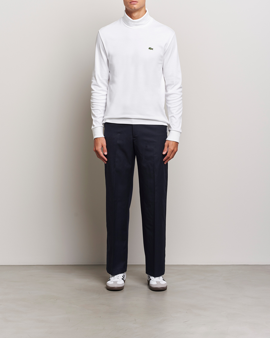 Herr | Tröjor | Lacoste | Interlock Cotton Rollneck White