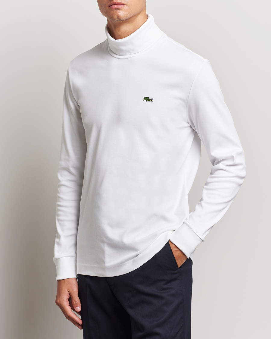 Herr | Tröjor | Lacoste | Interlock Cotton Rollneck White