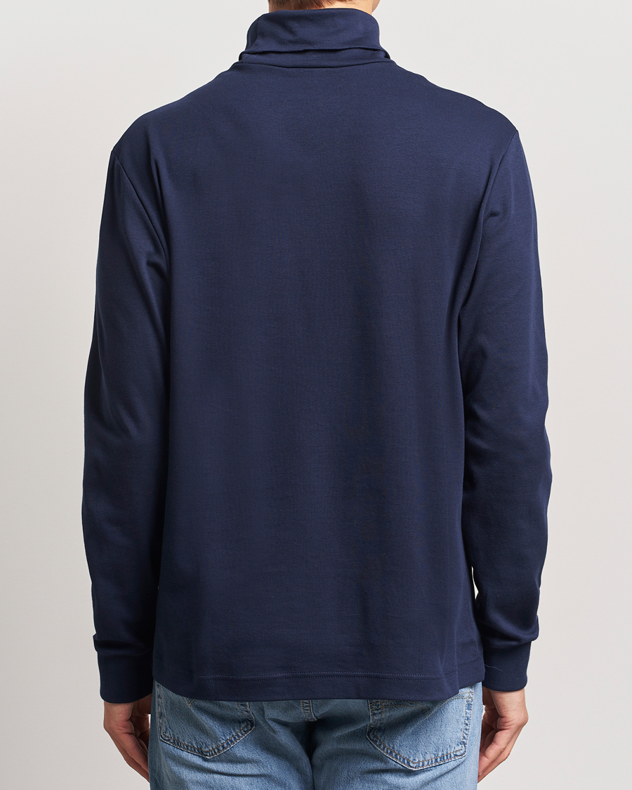 Herr | Tröjor | Lacoste | Interlock Cotton Rollneck Navy