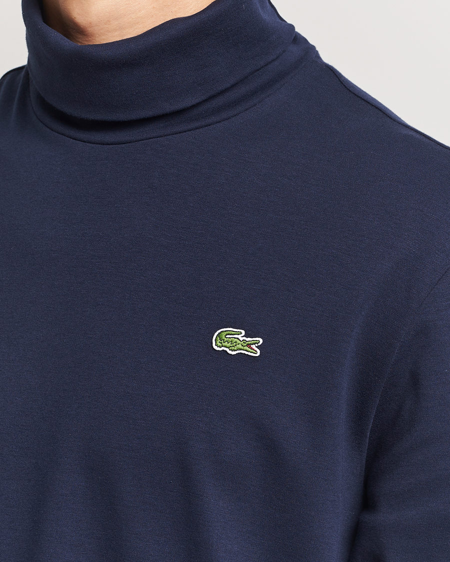 Herr | Tröjor | Lacoste | Interlock Cotton Rollneck Navy
