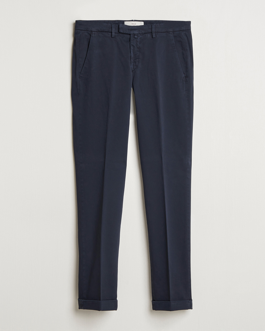 Herr | Byxor | Briglia 1949 | Slim Fit Cotton Stretch Chino Navy