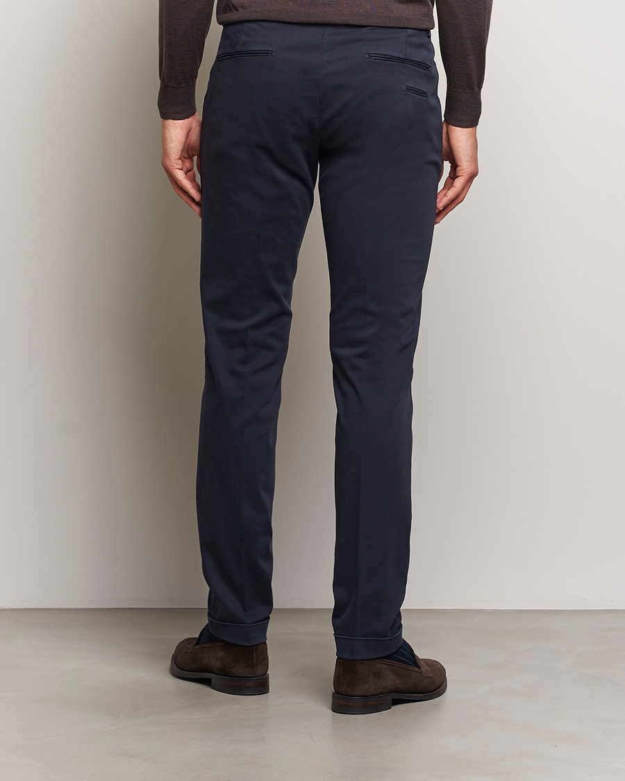 Herr | Byxor | Briglia 1949 | Slim Fit Cotton Stretch Chino Navy