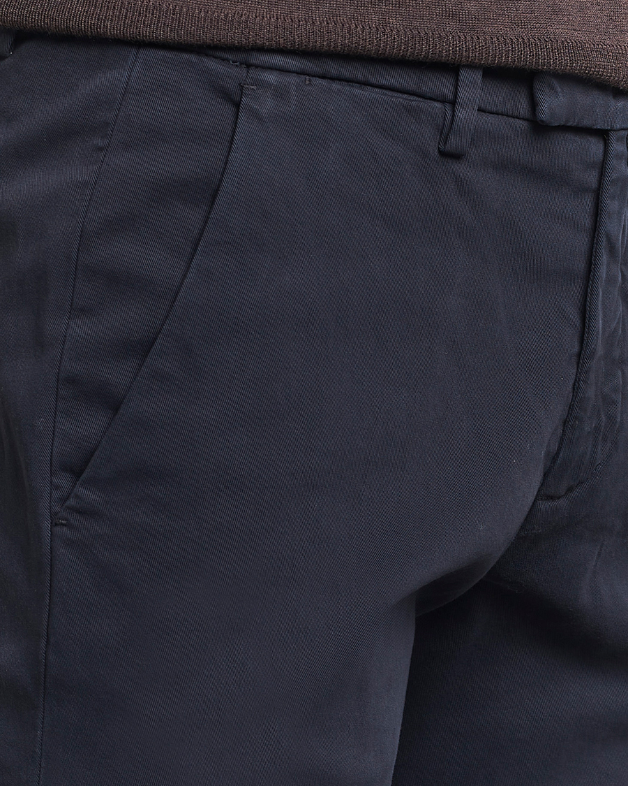 Herr | Byxor | Briglia 1949 | Slim Fit Cotton Stretch Chino Navy