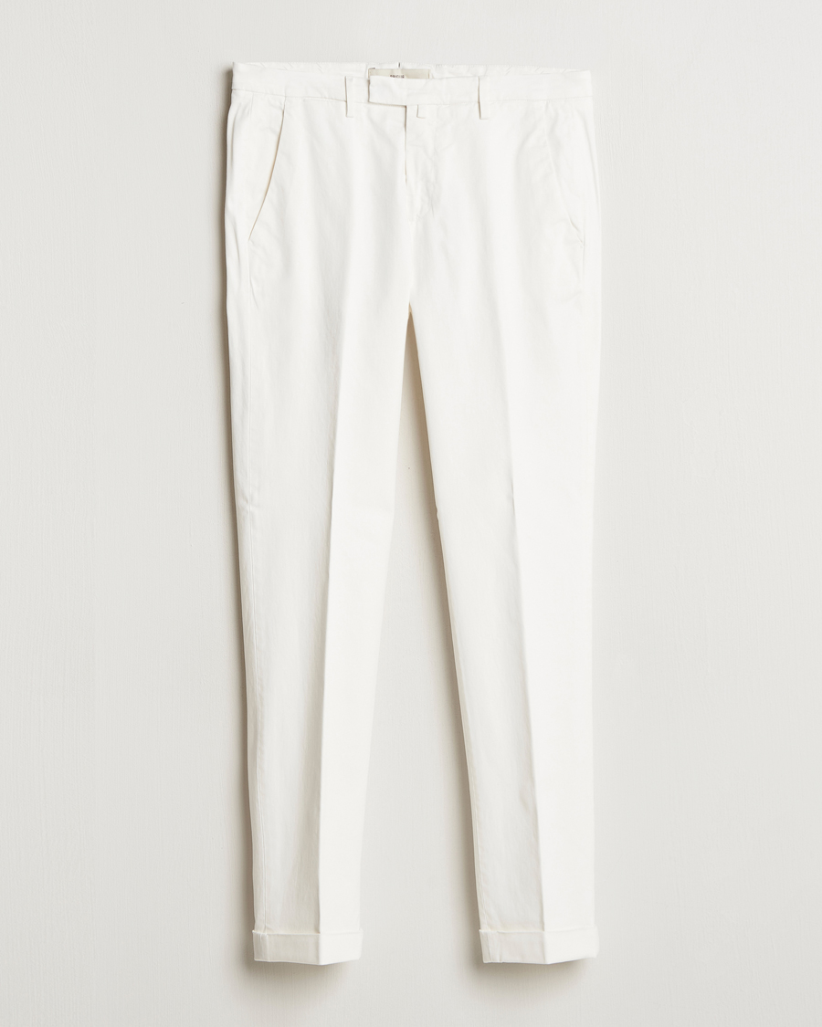 Herr | Byxor | Briglia 1949 | Slim Fit Cotton Stretch Chino Off White