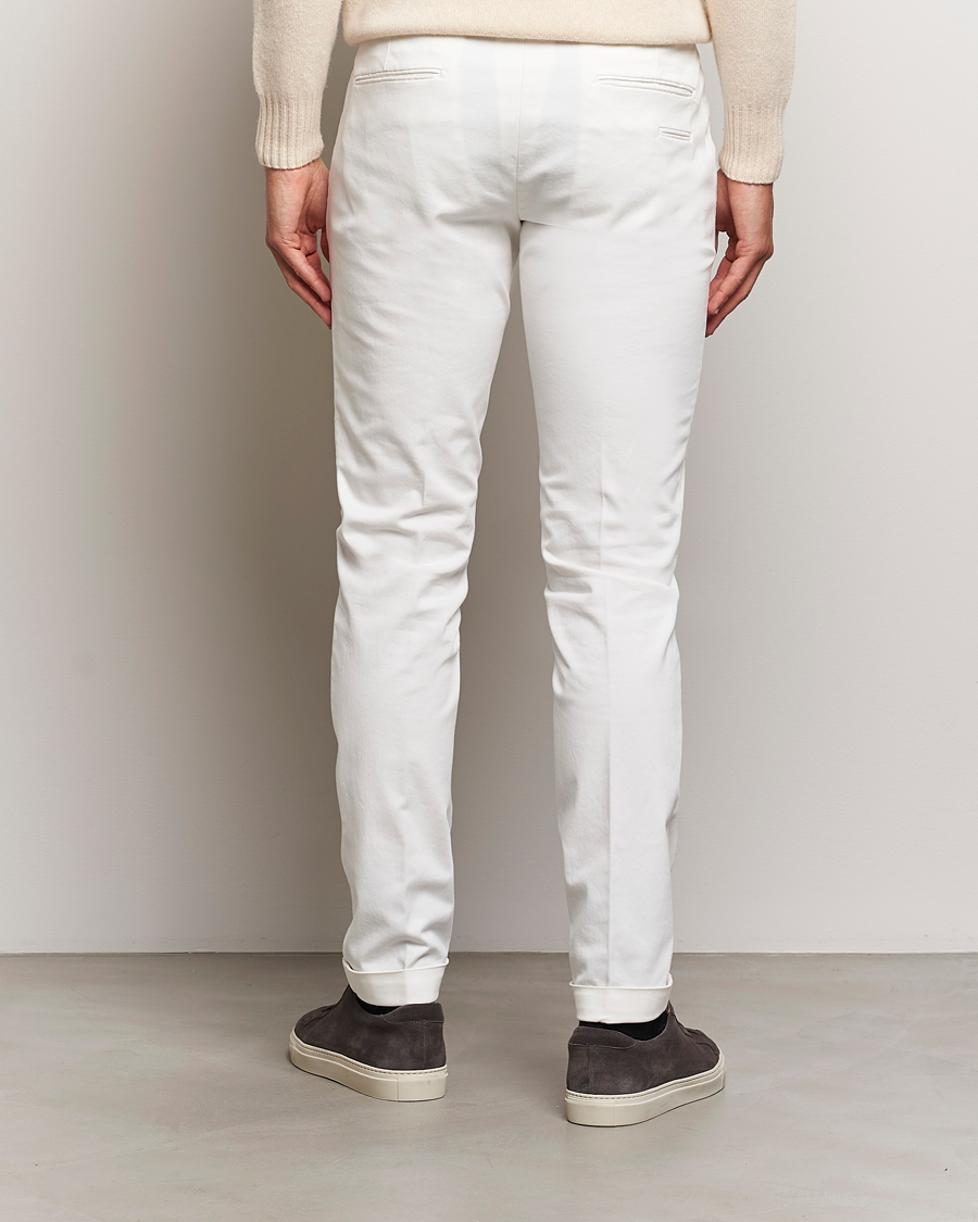Herr | Byxor | Briglia 1949 | Slim Fit Cotton Stretch Chino Off White