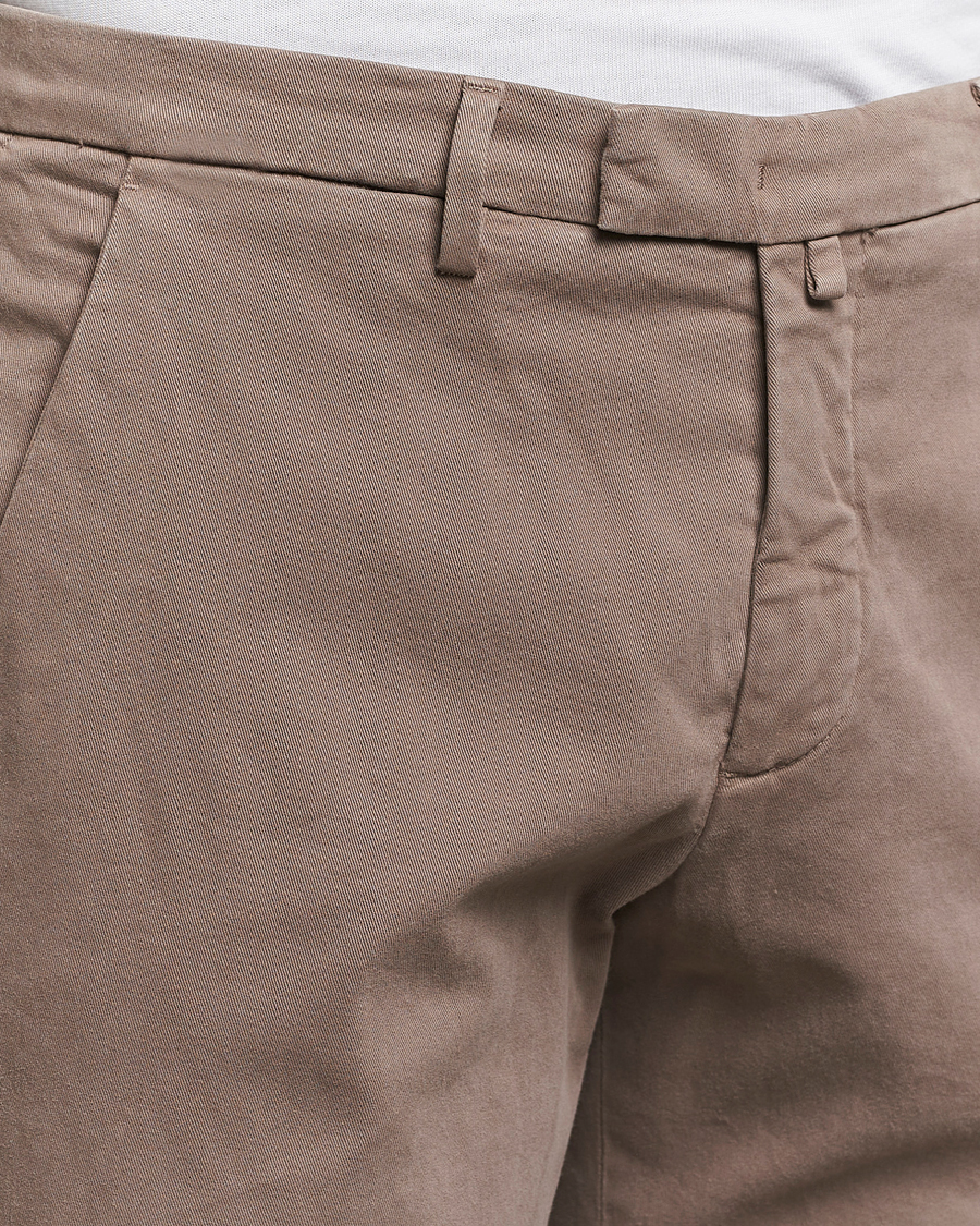 Herr | Byxor | Briglia 1949 | Slim Fit Cotton Stretch Chino Taupe