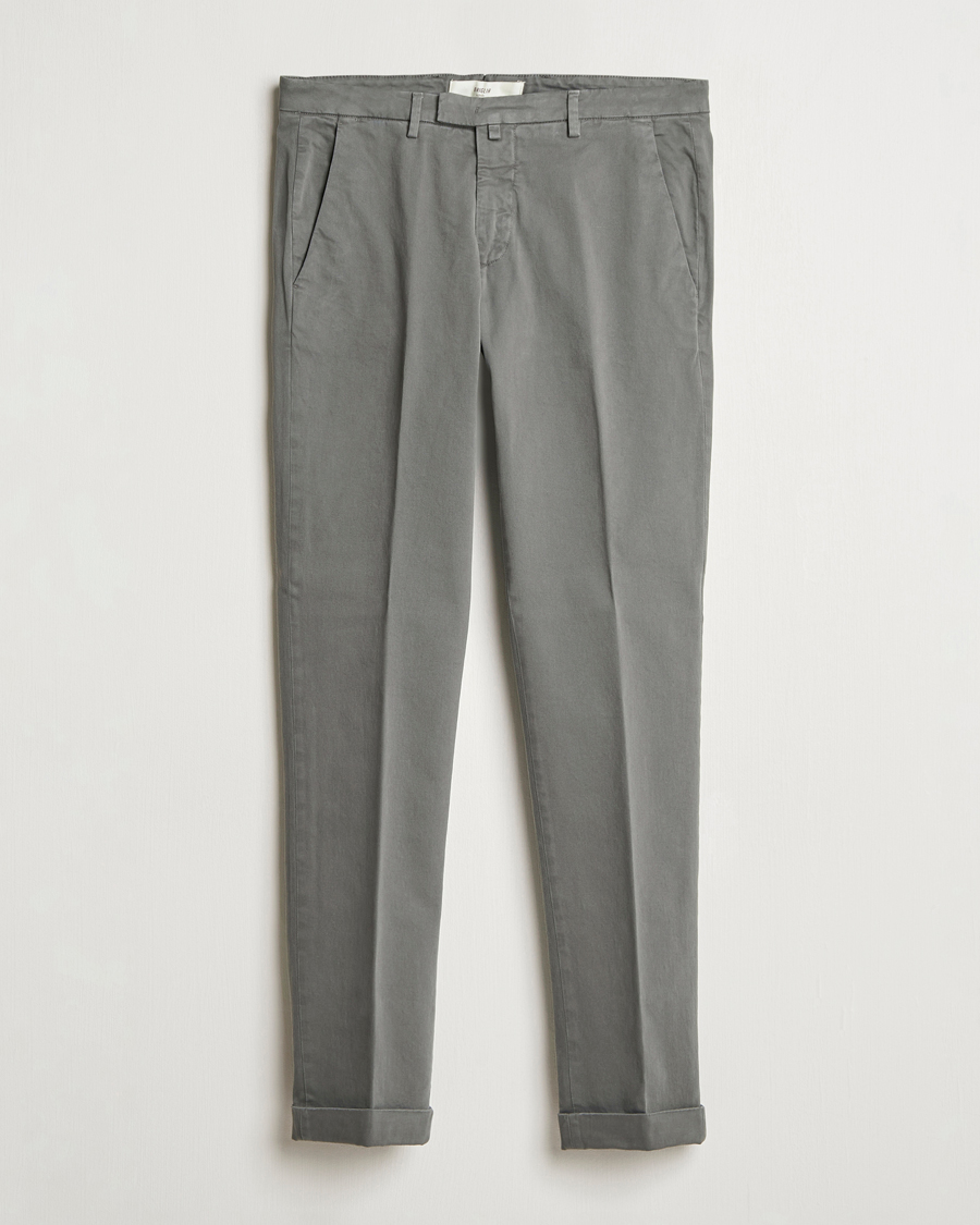 Herr | Byxor | Briglia 1949 | Slim Fit Cotton Stretch Chino Grey