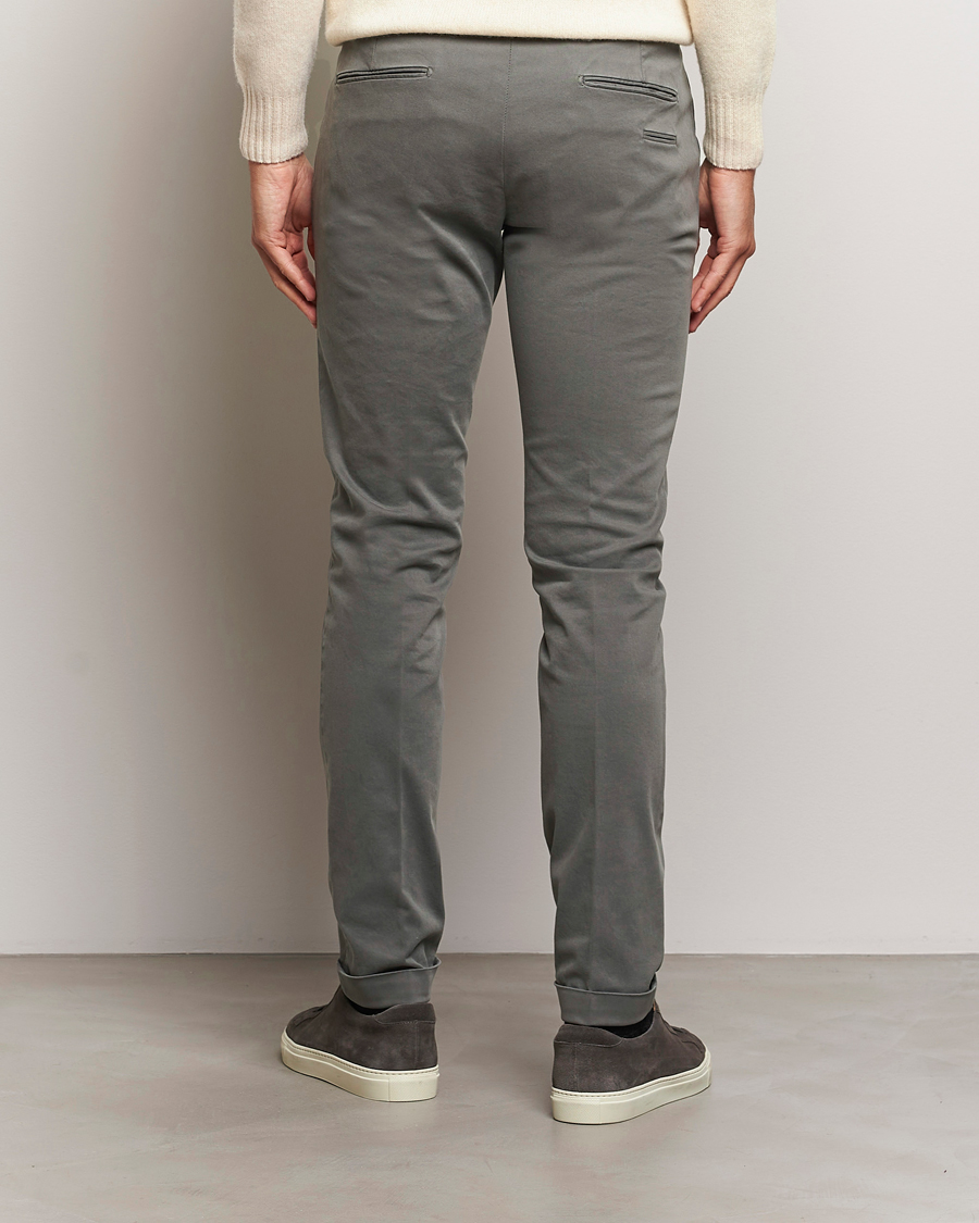 Herr | Byxor | Briglia 1949 | Slim Fit Cotton Stretch Chino Grey