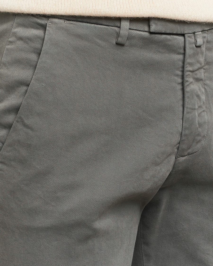Herr | Byxor | Briglia 1949 | Slim Fit Cotton Stretch Chino Grey