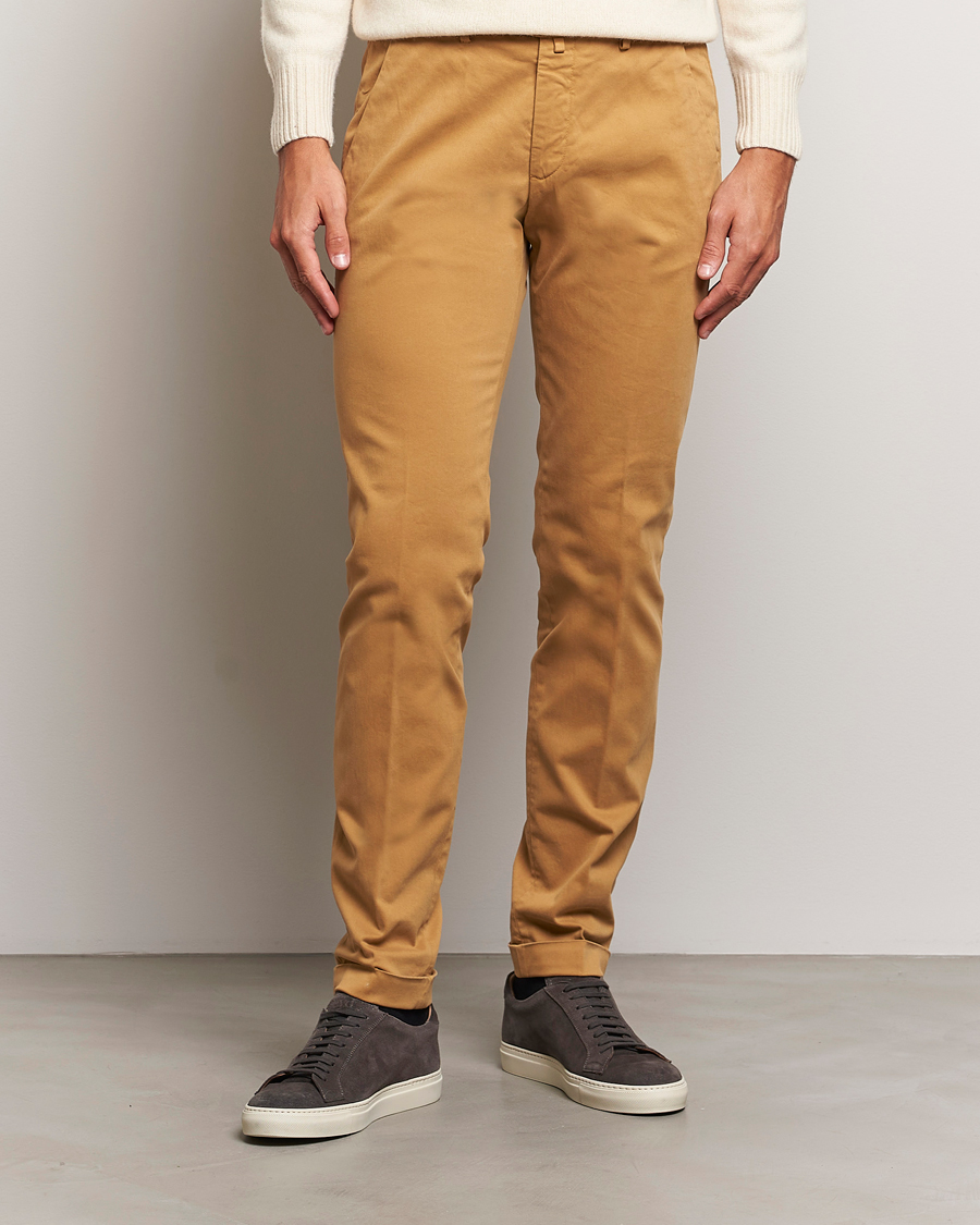 Herr | Byxor | Briglia 1949 | Slim Fit Cotton Stretch Chino Camel