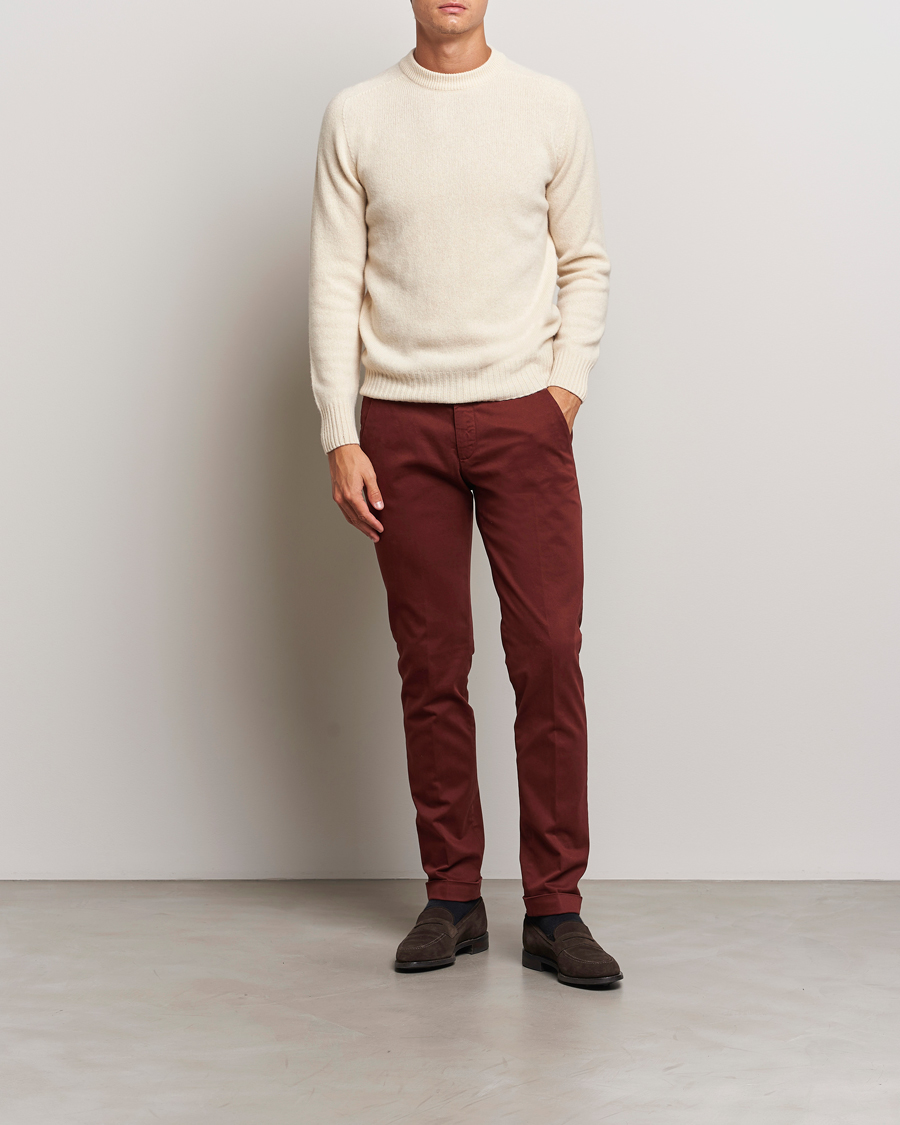 Herr | Byxor | Briglia 1949 | Slim Fit Cotton Stretch Chino Wine
