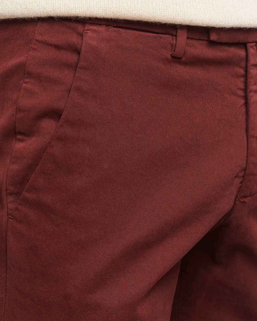 Herr | Byxor | Briglia 1949 | Slim Fit Cotton Stretch Chino Wine