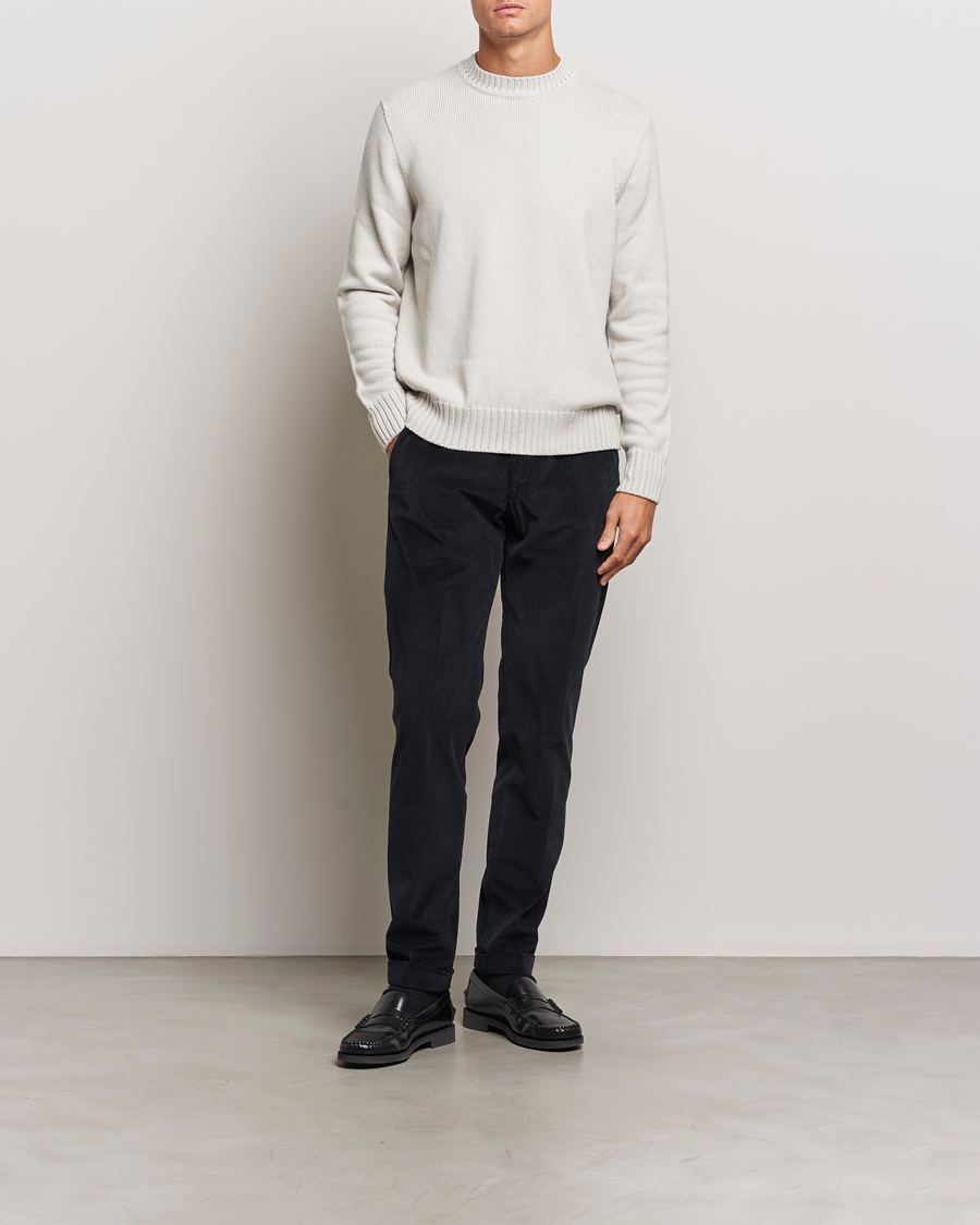 Herr | Byxor | Briglia 1949 | Slim Fit Corduroy Trousers Black