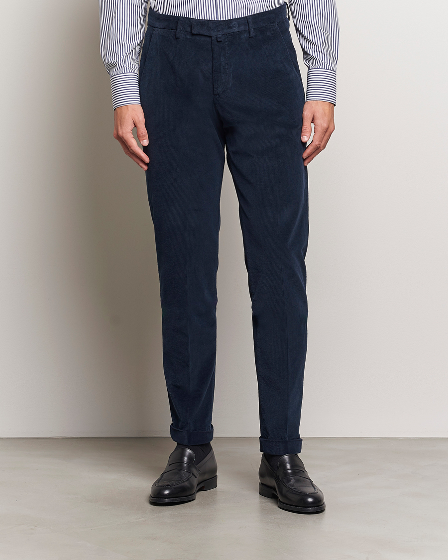 Herr | Byxor | Briglia 1949 | Slim Fit Corduroy Trousers Navy