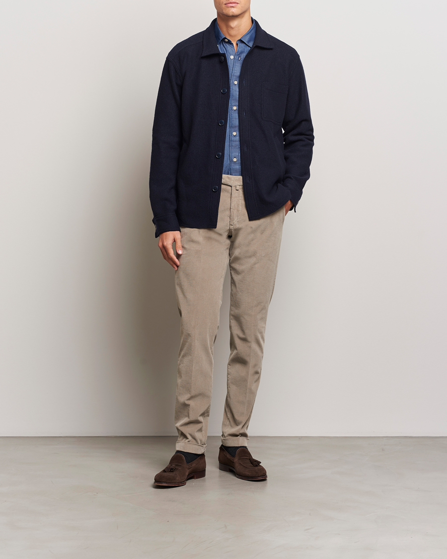 Herr | Byxor | Briglia 1949 | Slim Fit Corduroy Trousers Beige