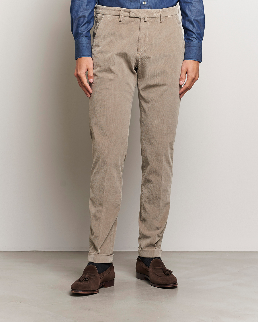 Herr | Byxor | Briglia 1949 | Slim Fit Corduroy Trousers Beige