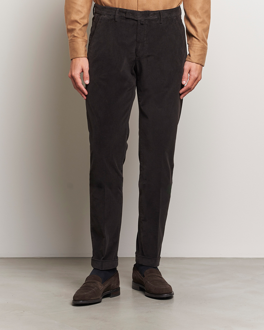 Herr | Byxor | Briglia 1949 | Slim Fit Corduroy Trousers Dark Brown