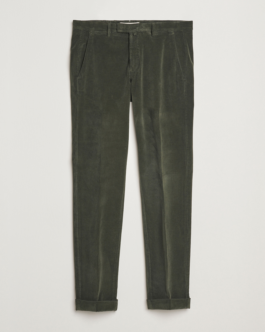 Herr | Byxor | Briglia 1949 | Slim Fit Corduroy Trousers Dark Green