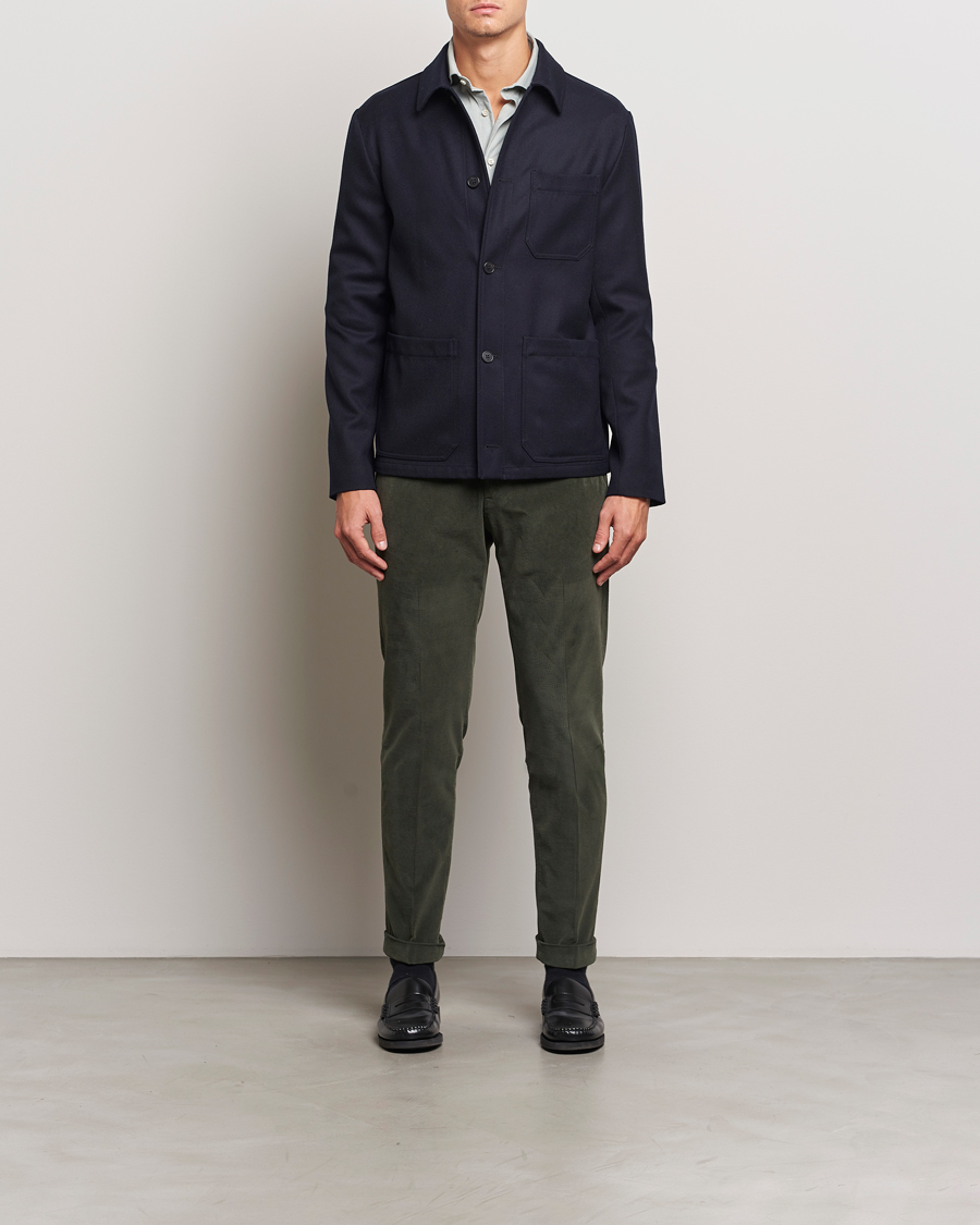Herr | Byxor | Briglia 1949 | Slim Fit Corduroy Trousers Dark Green