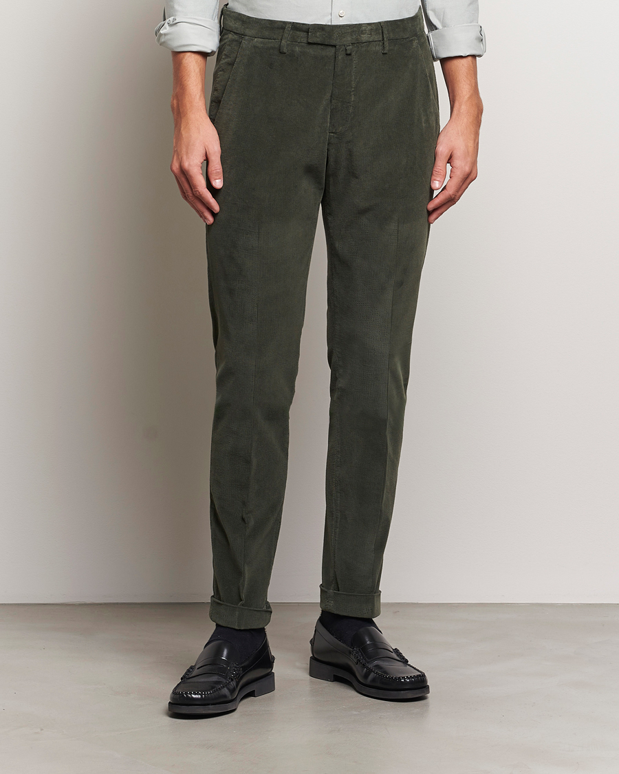 Herr | Byxor | Briglia 1949 | Slim Fit Corduroy Trousers Dark Green