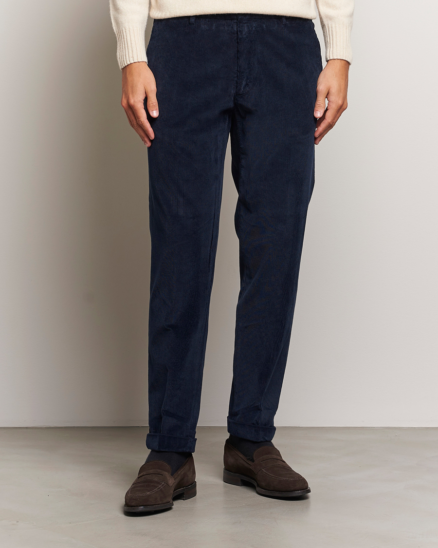 Herr | Byxor | Briglia 1949 | Easy Fit Corduroy Trousers Navy