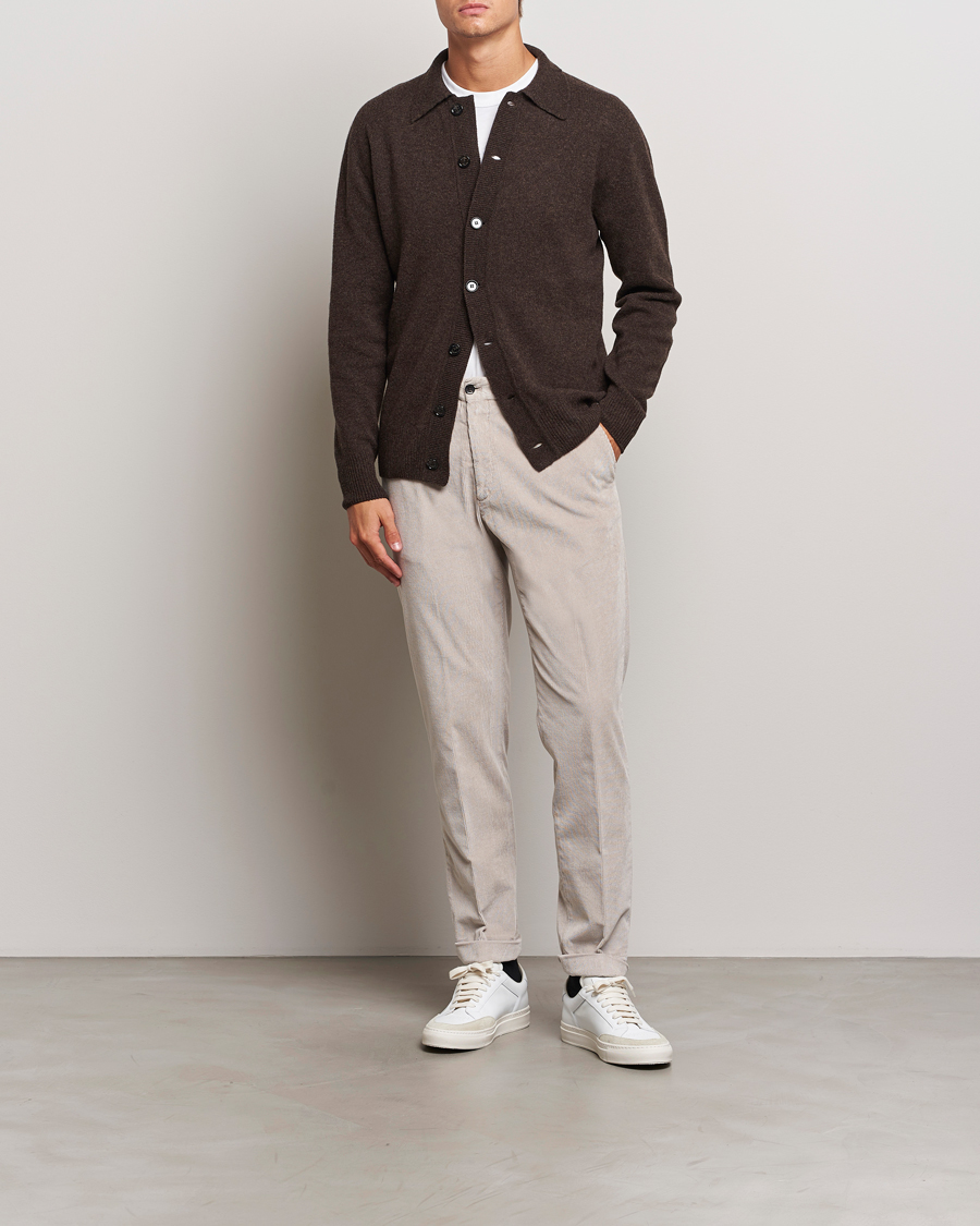 Herr | Byxor | Briglia 1949 | Easy Fit Corduroy Trousers Beige