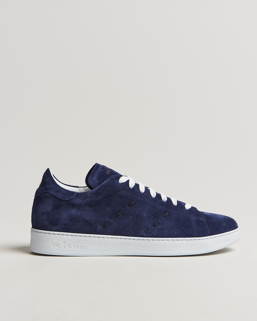 Herr | Kiton Plain Sneakers Navy Suede | Kiton | Plain Sneakers Navy Suede